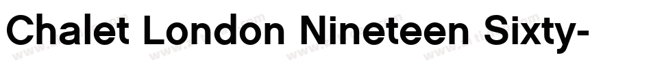Chalet London Nineteen Sixty字体转换